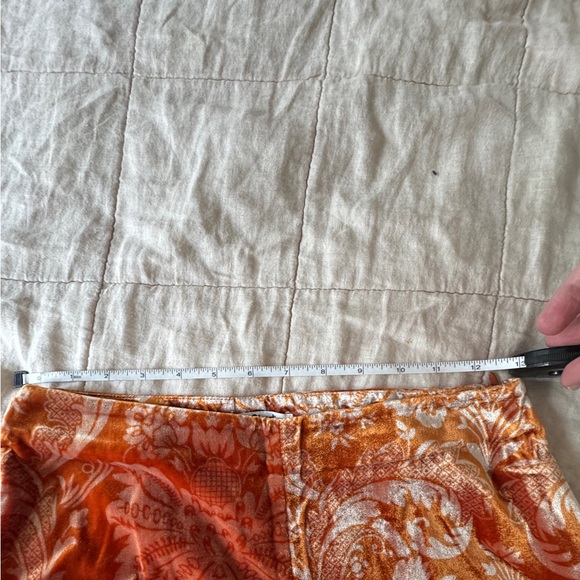 NWT Acne Studios Women's Orange Floral Velvet Flared Runway Pants - Picture 9 of 10